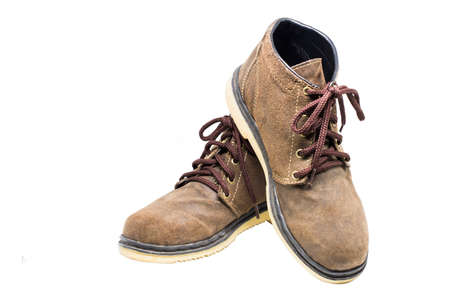  leather shoes isolated white backgroundの写真素材