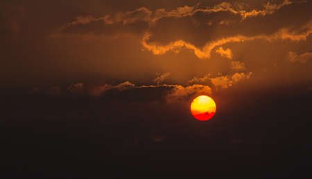 The sunset background.の写真素材