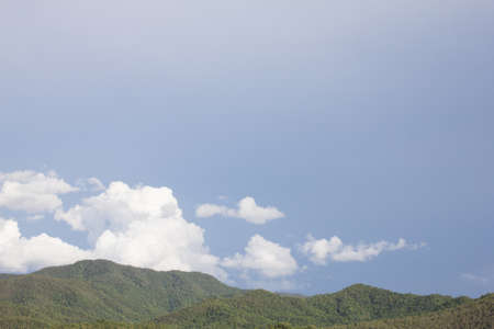 Clouds and blue sky with mountain Abstract background.の写真素材