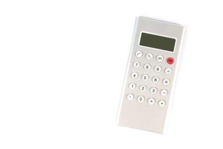 calculator isolated on white backgroundの写真素材