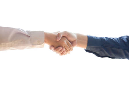 Group asia businessman together create a mutually beneficial business relationship. contract paper on the tableの写真素材