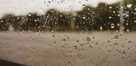 Rain drop on glass.
