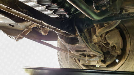 Mechanic fixing oil change at service center. repair car conceptの写真素材