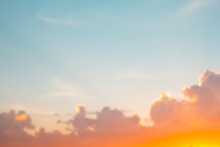 beautiful Twilight sky with cloud and colorful sunset nature abstract  backgroundの写真素材