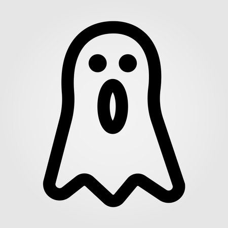 Line stroke ghost icon concept halloween vector illustrationの写真素材
