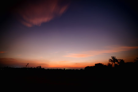 Twilight sky with cloud at sunset Abstract background