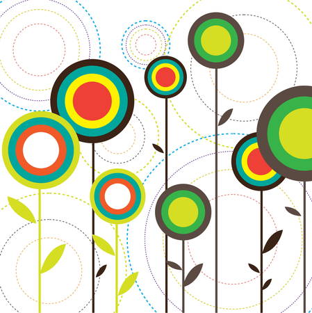 an abstract round flower backgroundのイラスト素材