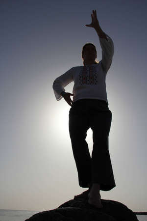 Tai chi positionのeditorial素材