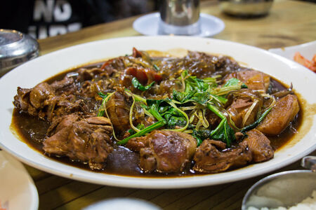 Korean chicken foodの写真素材