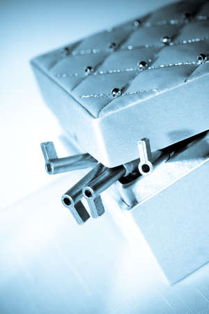 Idea with key and casketの写真素材