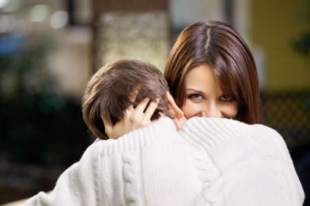 Passionate and joyful embraces of a loving couple