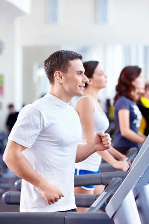 Attractive people on the treadmill