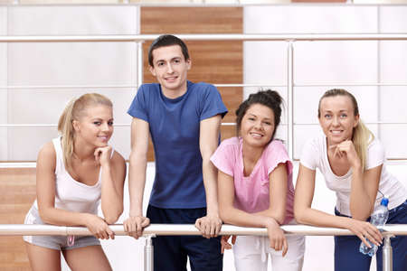 Young attractive people in the fitness clubの写真素材