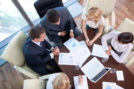 Business people at the negotiating table in the officeの写真素材