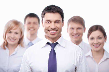 Business mature people isolated