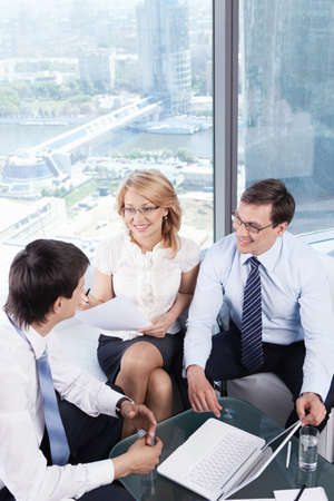 Business man at the interviewの写真素材