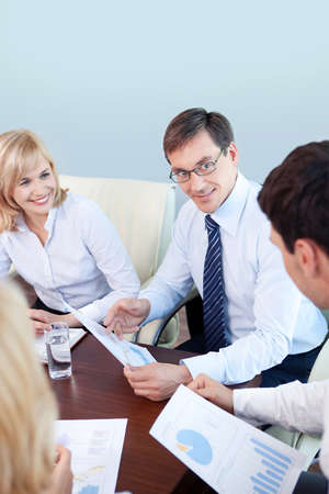 Business people in office meetingの写真素材
