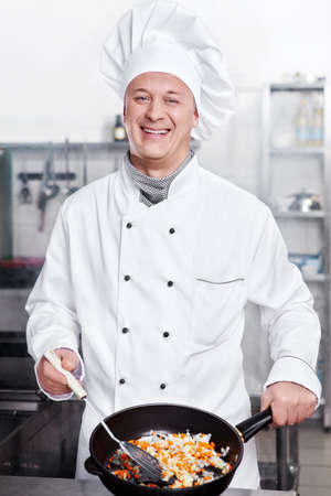 The cook in the kitchenの写真素材