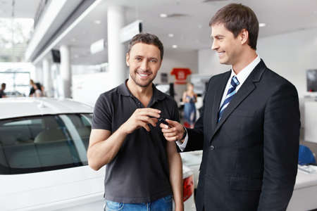 Seller and buyer the keys to the car