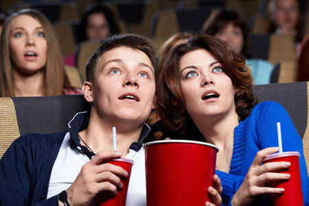 Young couple at the cinema
