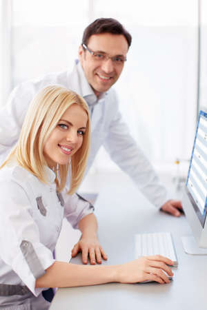 Scientists in the laboratory officeの写真素材