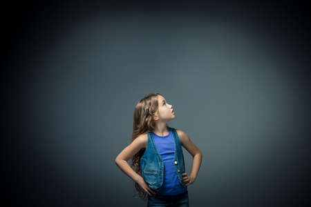 Little girl in studio