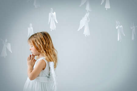 Angels in the studio isolatedの写真素材