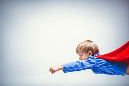Flying little  in studioの写真素材