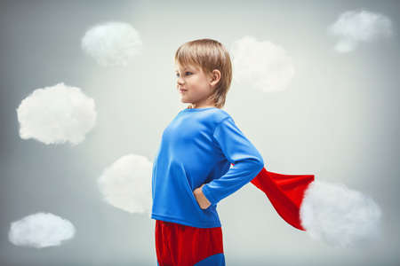 Boy dressed   in the studioの写真素材