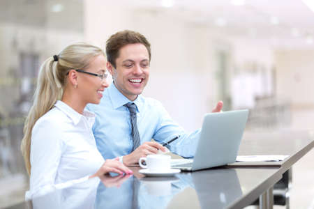 Young business people in the officeの写真素材
