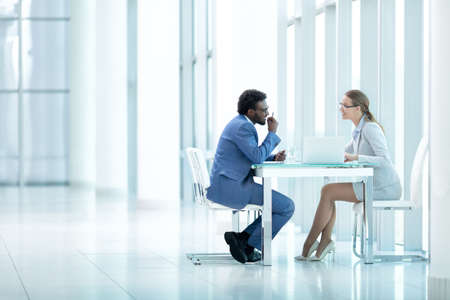 Business partners in officeの写真素材
