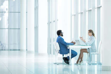 Business partners in officeの写真素材