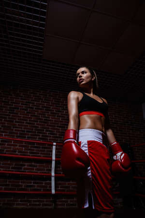 Young woman with gloves