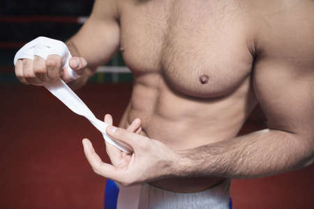 Athletic men's bodyの写真素材