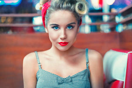 Beautiful woman with hairstyleの写真素材