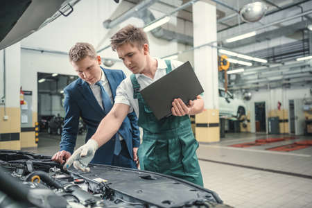 Working people in service