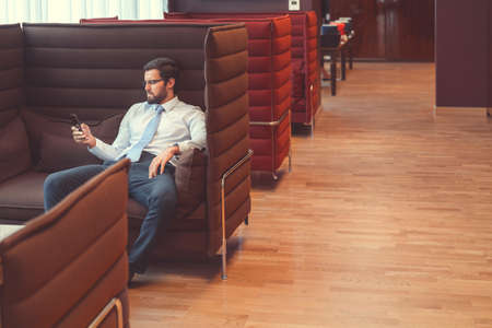 Young businessman in the placeの写真素材