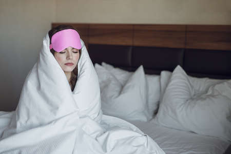 Sleeping woman in the morning