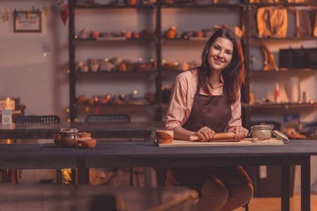 Young girl in studioの写真素材