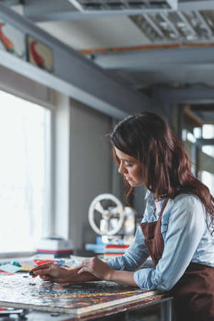 Young girl in workshop