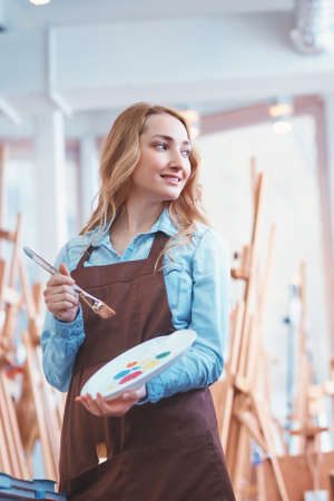 Young artis in studioの写真素材