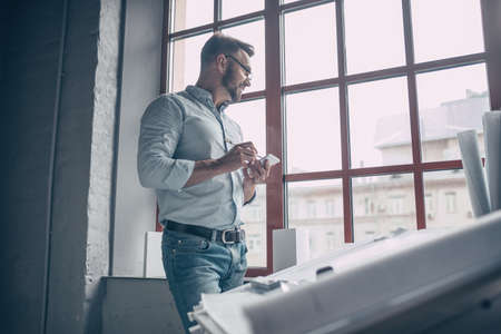 Mature man in the workplace