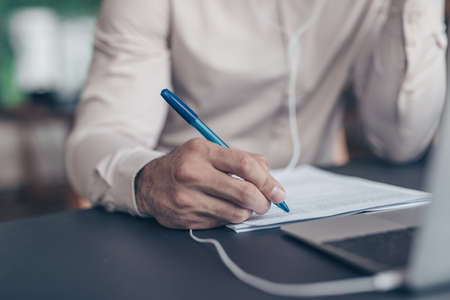 Young student in coworking
