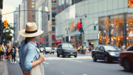 Attractive woman in New York City, USA