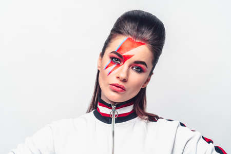 Attractive girl with make-up in the studio