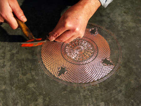 Copper Tray Decoration Work - Old Crafts