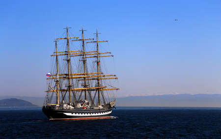 A sailing ship in the sea of Marmara.