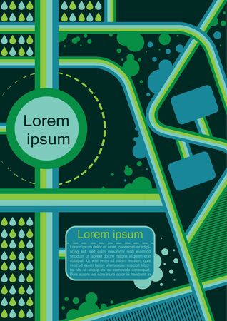 Abstract vector background, cover, card in eco style EPS10のイラスト素材