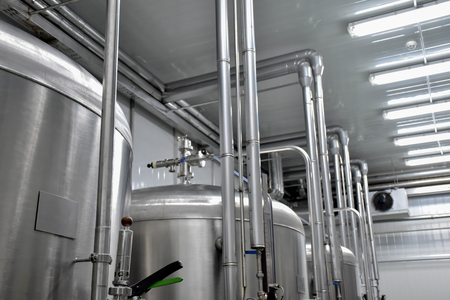 Beer factory Brewing machineryの写真素材