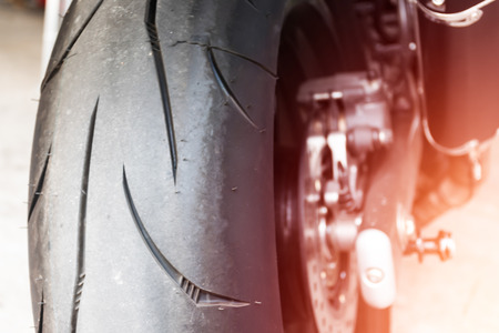 close up motorcycle rear viewの写真素材